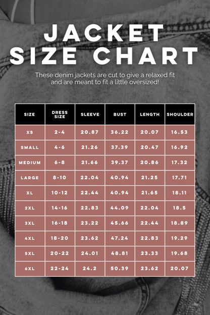size chart for bon bon belle bridal jackets
