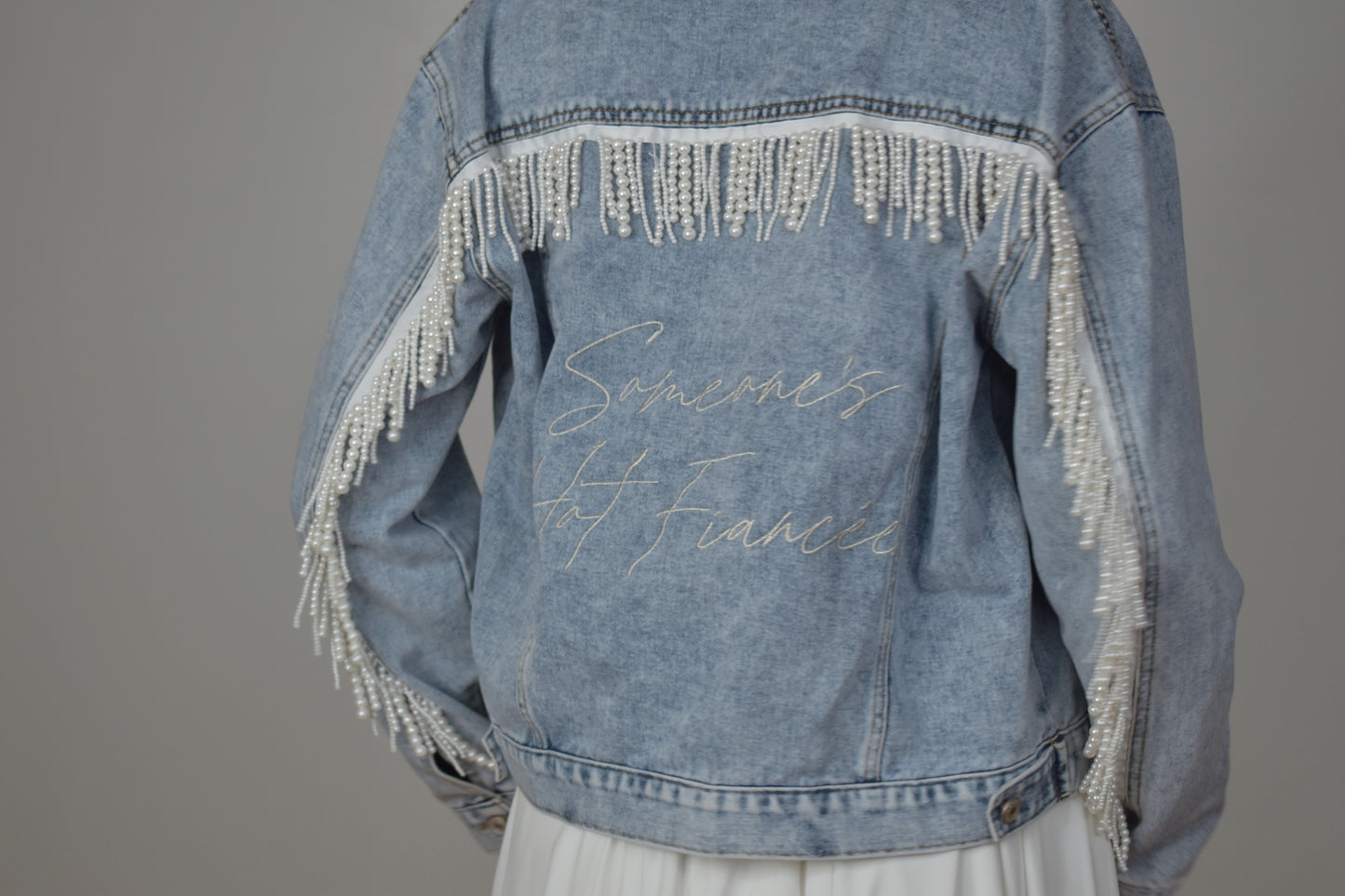 someones hot fiancée pearl fringe jacket