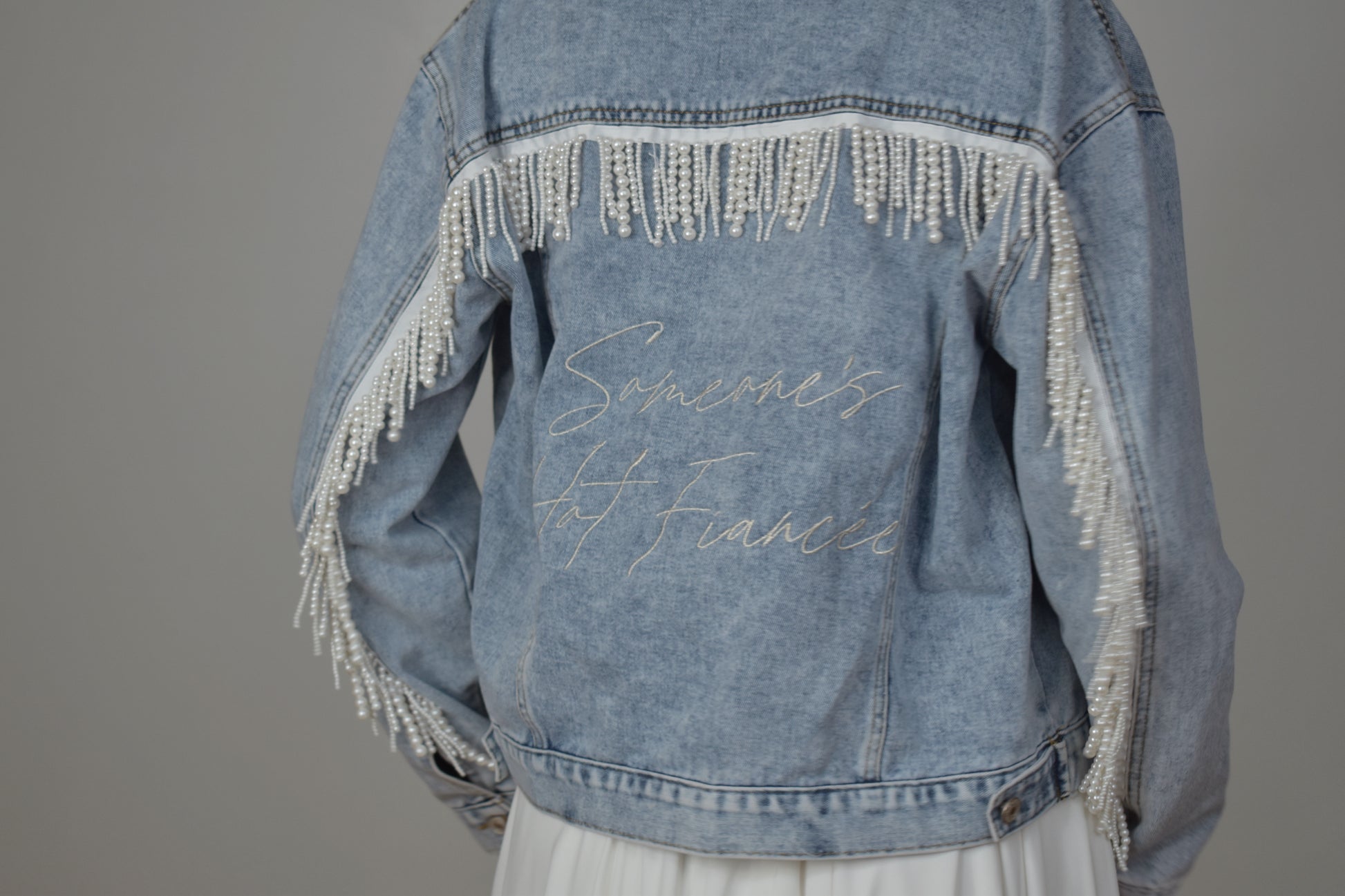 someones hot fiancée pearl fringe jacket
