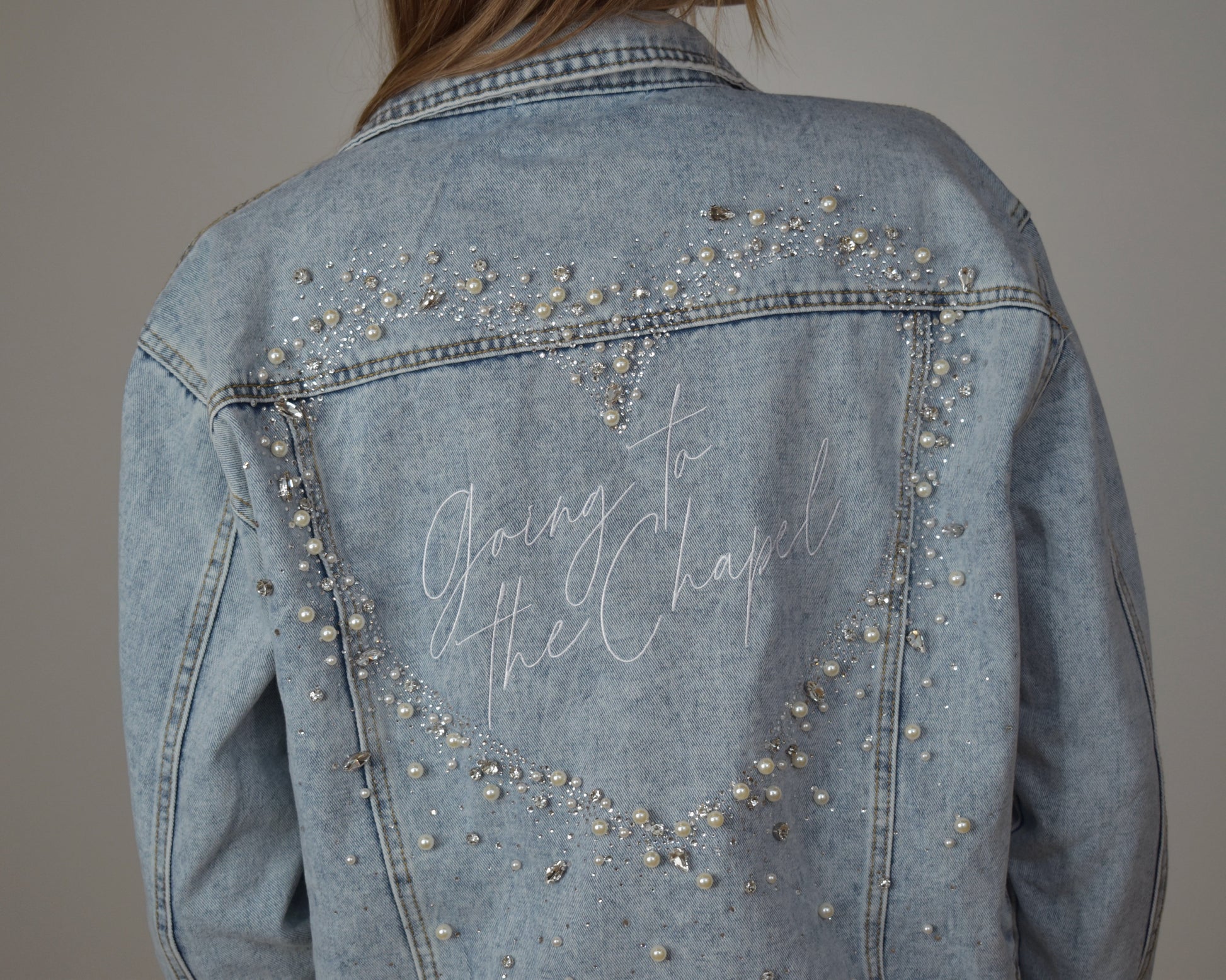back of going to the chapel bridal jacket